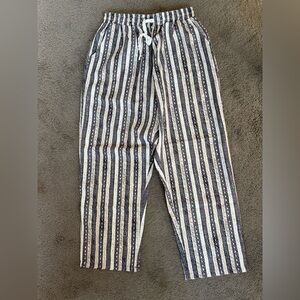 Striped Gray and White Pants